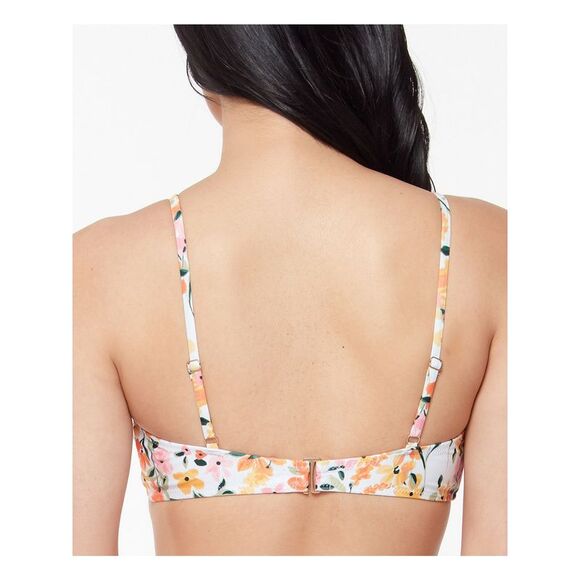 JESSICA SIMPSON Women's White Removable Cups Summer Dreaming Swimsuit Top XL - Picture 2 of 2